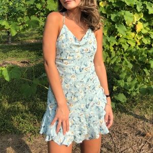 Skylar + Madison size small floral mini dress with shorts insert